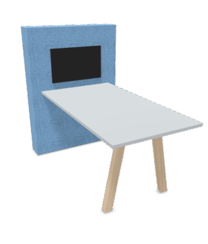 Vergadertafel met scherm